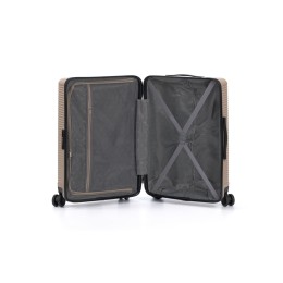 Чемодан TORBER ЭЛЬТОН, песочный, ABS-пластик, 41 х 28 х 68 см, 64 л