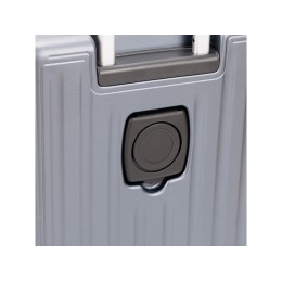 Чемодан TORBER БАЙКАЛ, тёмно-серый металлик, поликарбонат, 37,5 x 20 х 54 см, 37 л