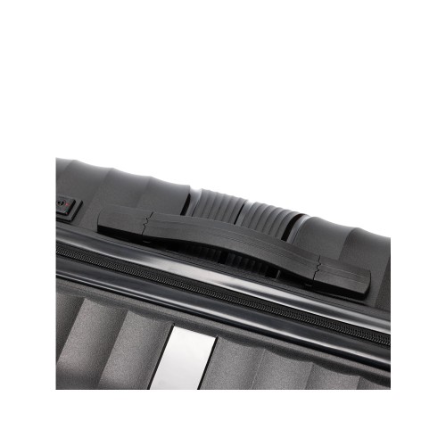 Чемодан TORBER НЕВО, чёрный, полипропилен, 49 х 28 х 76 см, 95 л