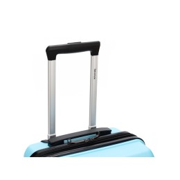 Чемодан TORBER В Отпуск, бирюзовый, полипропилен, 33 х 22 х 53 см, 35 л