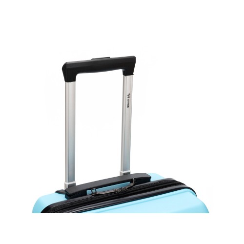 Чемодан TORBER В Отпуск, бирюзовый, полипропилен, 33 х 22 х 53 см, 35 л