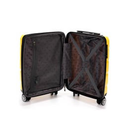 Чемодан TORBER В Отпуск, жёлтый, полипропилен, 33 х 22 х 53 см, 35 л