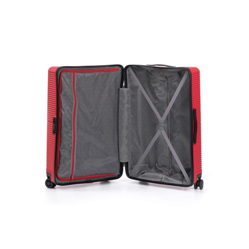 Чемодан TORBER ЭЛЬТОН, красный, ABS-пластик, 47 х 29 х 78 см, 96 л