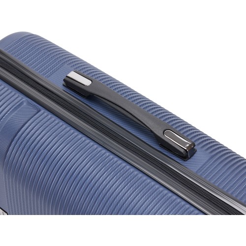 Чемодан TORBER ОНЕГА, синий, ABS-пластик, 59,5 х 39,5 х 24 см, 46 л