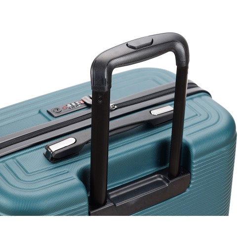 Чемодан TORBER ОНЕГА, зелёный, ABS-пластик, 69,5 х 46 х 26 см, 69 л