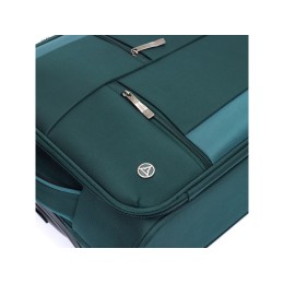 Чемодан TORBER СЕЙД, тёмно-зелёный, нейлон 600D, 48 х 26,5 х 78 см, 85 л