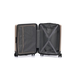 Чемодан TORBER ЭЛЬТОН, песочный, ABS-пластик, 38 х 24 х 54 см, 35 л