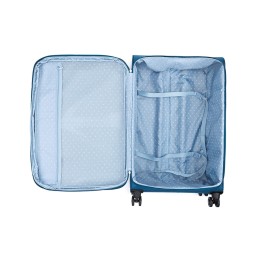 Чемодан TORBER ВИВИ, синий, полиэстер, 48 х 28 х 78 см, 89 л