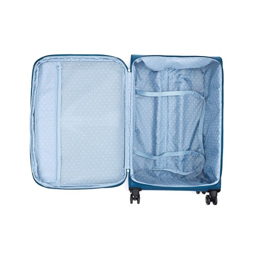 Чемодан TORBER ВИВИ, синий, полиэстер, 48 х 28 х 78 см, 89 л