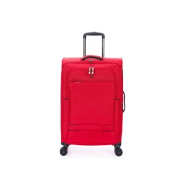 Чемодан TORBER БРОСНО, красный, нейлон 600D, 43,5 х 26 х 68 см, 56 л