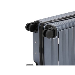 Чемодан TORBER БАЙКАЛ, тёмно-серый металлик, поликарбонат, 37,5 x 20 х 54 см, 37 л