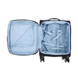 Чемодан TORBER НЕРО, чёрный, переработанный ПЭТ, 40 х 20 х 55 см, 37 л