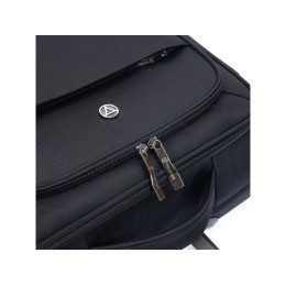 Чемодан TORBER БРОСНО, чёрный, нейлон 600D, 43,5 х 26 х 68 см, 56 л