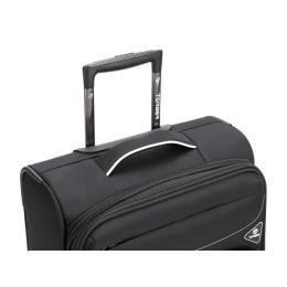 Чемодан TORBER НЕРО, чёрный, переработанный ПЭТ, 40 х 20 х 55 см, 37 л