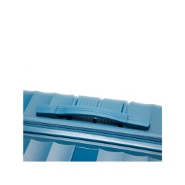 Чемодан TORBER НЕВО, синий, полипропилен, 49 х 28 х 76 см, 95 л