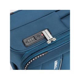Чемодан TORBER ВИВИ, синий, полиэстер, 44 х 25 х 67 см, 63 л