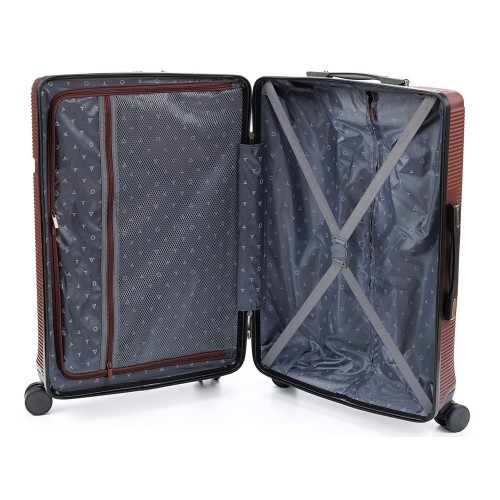 Чемодан TORBER ОНЕГА, бордовый, ABS-пластик, 79,5 х 51 х 29 см, 103 л