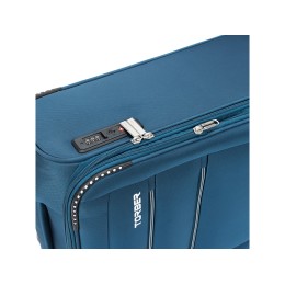Чемодан TORBER ВИВИ, синий, полиэстер, 39 х 20 х 54 см, 36 л