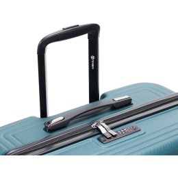 Чемодан TORBER ОНЕГА, зелёный, ABS-пластик, 79,5 х 51 х 29 см, 103 л