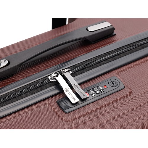 Чемодан TORBER ОНЕГА, бордовый, ABS-пластик, 69,5 х 46 х 26 см, 69 л