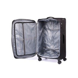 Чемодан TORBER БРОСНО, чёрный, нейлон 600D, 48 х 30 х 78 см, 85 л