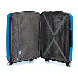 Чемодан TORBER В Отпуск, ярко-синий, полипропилен, 65,5 х 43,5 х 26 см, 62 л