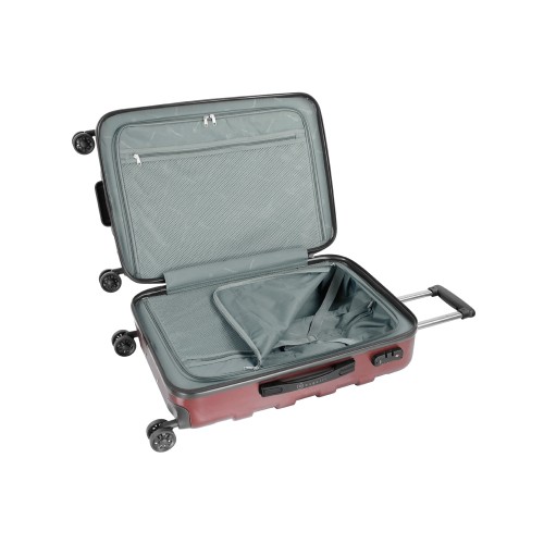 Чемодан BUGATTI ГАЛАТЕЯ | GALATEA, бордовый, поликарбонат / АБС-пластик, 46х27,5х67 см, 65 л