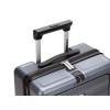 Чемодан TORBER БАЙКАЛ, тёмно-серый металлик, поликарбонат, 37,5 x 20 х 54 см, 37 л