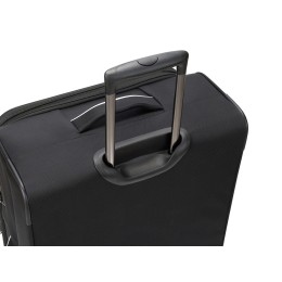 Чемодан TORBER НЕРО, чёрный, переработанный ПЭТ, 48 х 28 х 79 см, 90 л