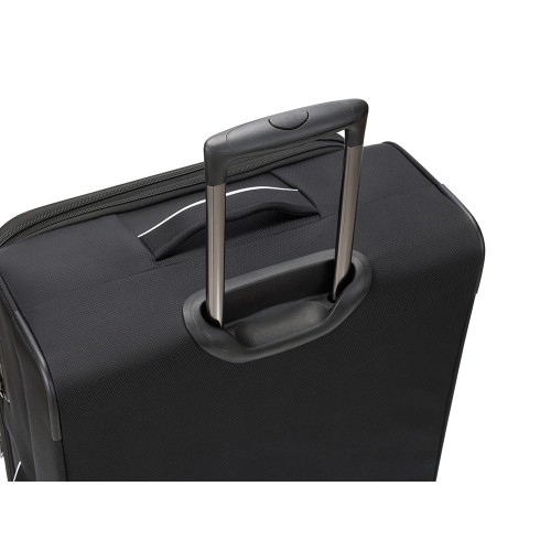 Чемодан TORBER НЕРО, чёрный, переработанный ПЭТ, 48 х 28 х 79 см, 90 л