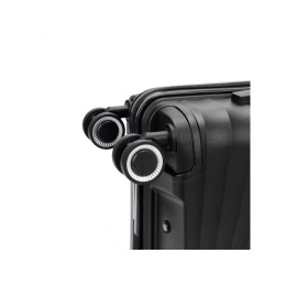 Чемодан TORBER НЕВО, чёрный, полипропилен, 40 х 25 х 55 см, 32 л