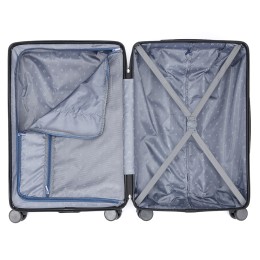 Чемодан TORBER ОНЕГА, синий, ABS-пластик, 69,5 х 46 х 26 см, 69 л