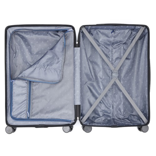 Чемодан TORBER ОНЕГА, синий, ABS-пластик, 69,5 х 46 х 26 см, 69 л