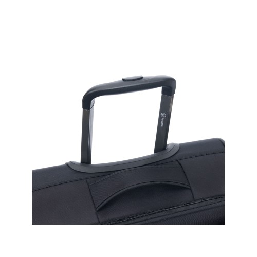 Чемодан TORBER БРОСНО, чёрный, нейлон 600D, 43,5 х 26 х 68 см, 56 л
