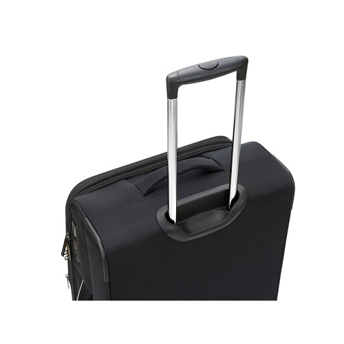 Чемодан TORBER НЕРО, чёрный, переработанный ПЭТ, 44 х 25 х 67 см, 63 л