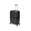 Чемодан TORBER НЕВО, чёрный, полипропилен, 49 х 28 х 76 см, 95 л