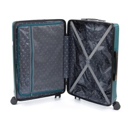 Чемодан TORBER ОНЕГА, зелёный, ABS-пластик, 69,5 х 46 х 26 см, 69 л