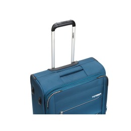 Чемодан TORBER ВИВИ, синий, полиэстер, 44 х 25 х 67 см, 63 л