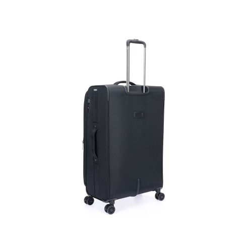 Чемодан TORBER СЕЙД, чёрный, нейлон 600D, 48 х 26.5 х 78 см, 85 л