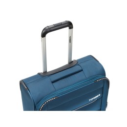 Чемодан TORBER ВИВИ, синий, полиэстер, 39 х 20 х 54 см, 36 л
