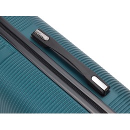 Чемодан TORBER ОНЕГА, зелёный, ABS-пластик, 59,5 х 39,5 х 24 см, 46 л