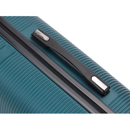 Чемодан TORBER ОНЕГА, зелёный, ABS-пластик, 59,5 х 39,5 х 24 см, 46 л