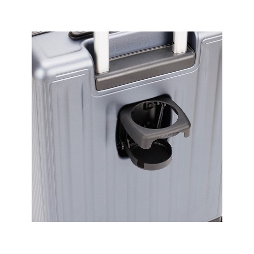 Чемодан TORBER БАЙКАЛ, тёмно-серый металлик, поликарбонат, 37,5 x 20 х 54 см, 37 л