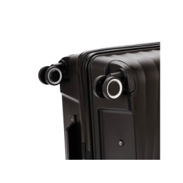 Чемодан TORBER НЕВО, чёрный, полипропилен, 49 х 28 х 76 см, 95 л