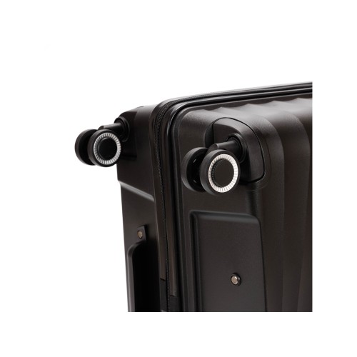 Чемодан TORBER НЕВО, чёрный, полипропилен, 49 х 28 х 76 см, 95 л