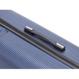 Чемодан TORBER ОНЕГА, синий, ABS-пластик, 79,5 х 51 х 29 см, 103 л