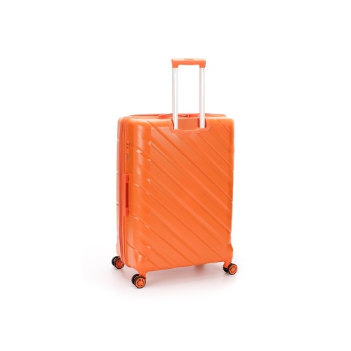 Чемодан TORBER В Отпуск, оранжевый, полипропилен, 54,5 х 33,5 х 79 см, 135 л