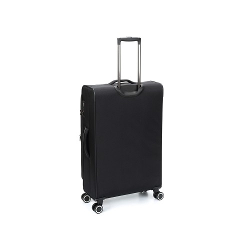 Чемодан TORBER НЕРО, чёрный, переработанный ПЭТ, 48 х 28 х 79 см, 90 л