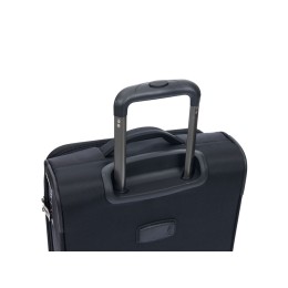 Чемодан TORBER СЕЙД, чёрный, нейлон 600D, 36,5 х 19 х 54 см, 32 л