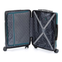 Чемодан TORBER ОНЕГА, зелёный, ABS-пластик, 59,5 х 39,5 х 24 см, 46 л